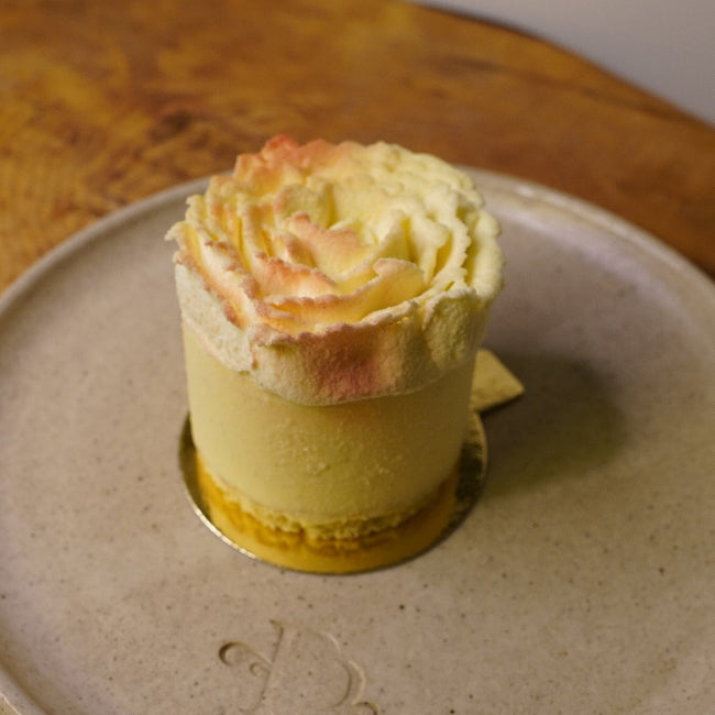 Mango and lime Valentine’s special cake luxury patisserie London
