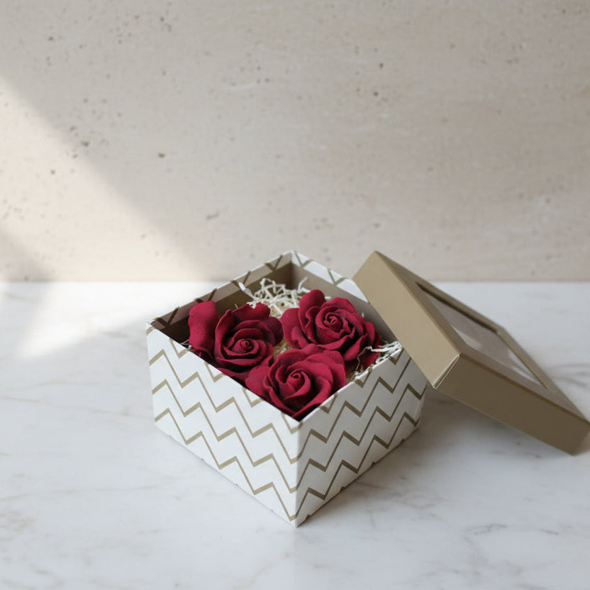 Luxury Belgian chocolate rose bouquet gift box handmade in London