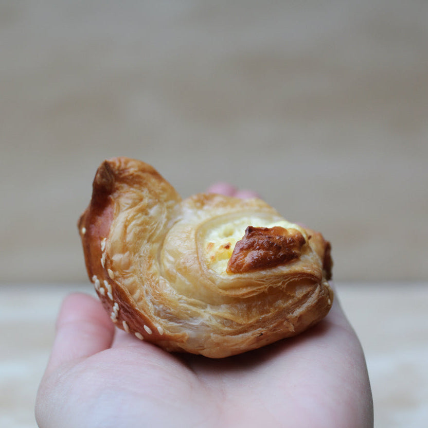 Freshly baked savoury pastries from our Puff Pastry Masterclass at Prestige Patisserie London