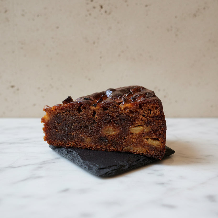 Sticky Toffee Apple Pudding with Bramley apples and glossy set toffee glaze
