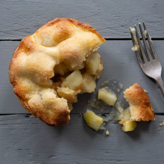 Apple pie with house-made puree and Bramley apple chunks from Prestige Patisserie
