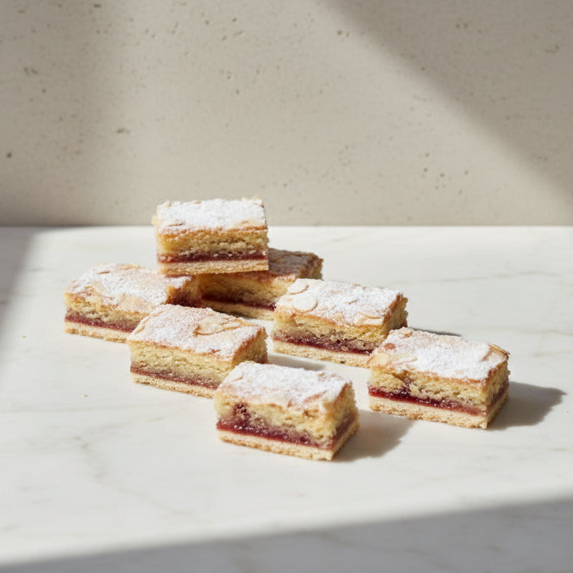 strawberry bakewell tart canapes luxury event catering london