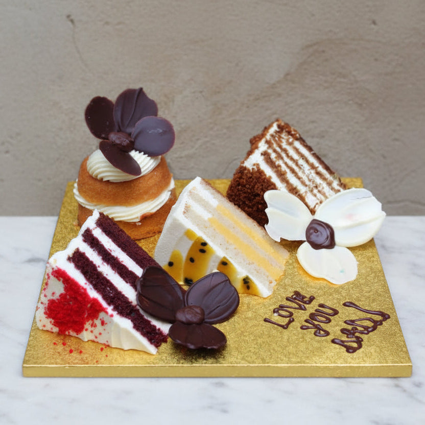 Celebration Platter with an exquisite selection of cakes, pastries, and canapés. Perfect for all occasions